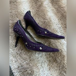 Vintage** Donald Pliner couture suede heels